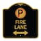 Signmission Fire Lane No Parking & Arrow Pointing Left & Right Heavy-Gauge Alum Sign, 18" x 18", BG-1818-24021 A-DES-BG-1818-24021 - alternate 1